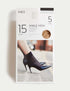 Marks & Spencer "5pk 15 Denier Matt Ankle Highs"
